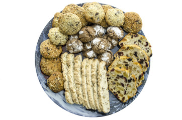 Homemade cookies top view