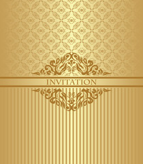 Vintage card with a seamless pattern in pastel colors