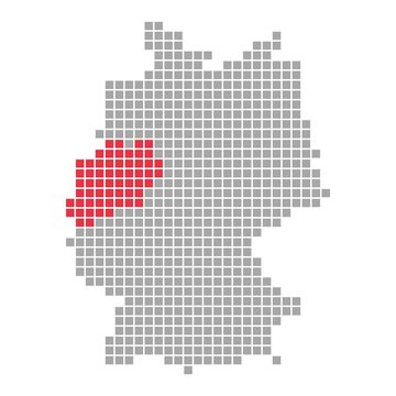 Nordrhein-Westfalen - Serie: Pixelkarte Bundesländer