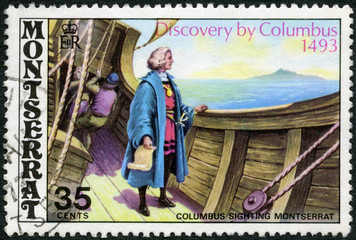 MONTSERRAT - 1973: shows Christopher Columbus