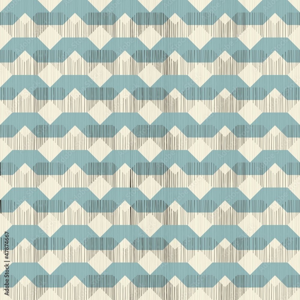 Poster abstract retro seamless waive pattern