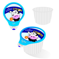 coffee cream with cow vector illustration part four