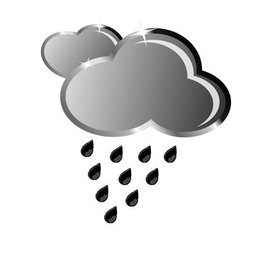 cloud from which rain falls vector illustration
