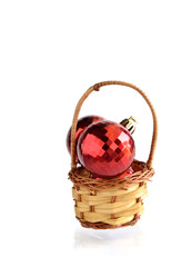 Ball in basket Christmas decorations