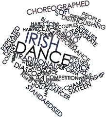 Word cloud for Irish dance