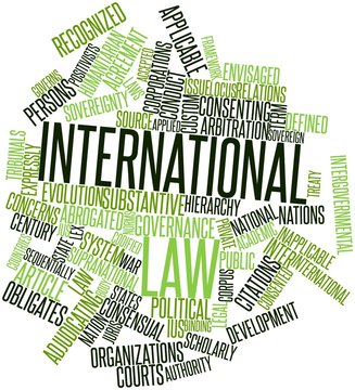 Word cloud for International law