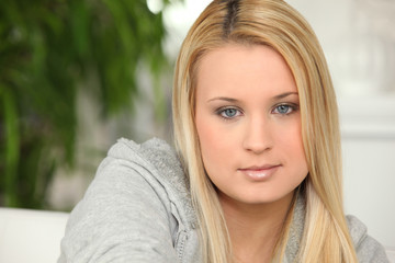 Fototapeta premium Portrait of blonde teen