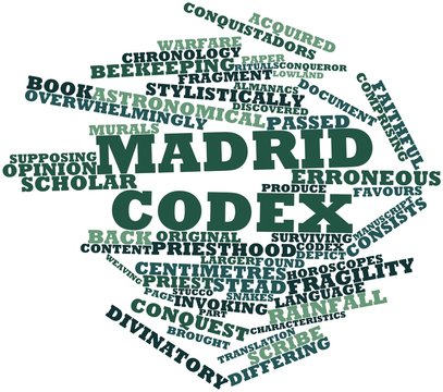 Word cloud for Madrid Codex