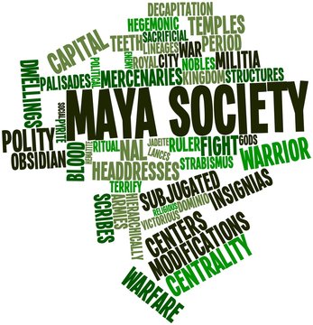 Word cloud for Maya society