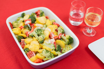 Kartoffelauflauf angerichtet