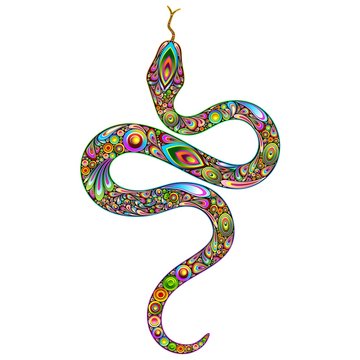 Snake Psychedelic Art Design-Serpente Psichedelico Arte Grafica
