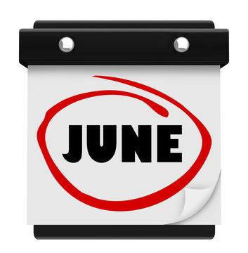 June Word Wall Calendar Change Month Schedule