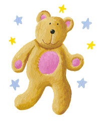 Cute teddy bear with stars