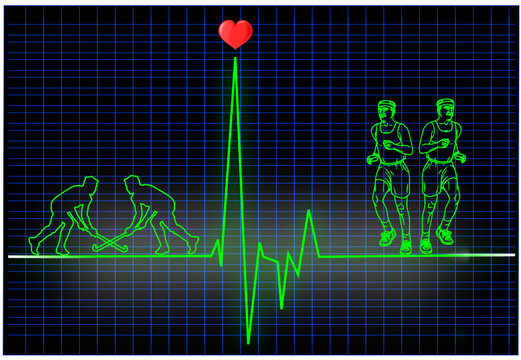 EKG mit Sportler