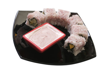 set sweet a sushi with fruit