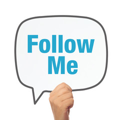 hand holding speech bubble