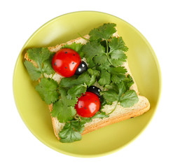 fun food for kids isolated on white