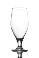Empty glass isolated on white