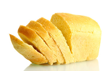 tasty sliced bread, isolated on white