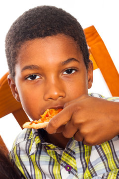 Child Eating Pizza