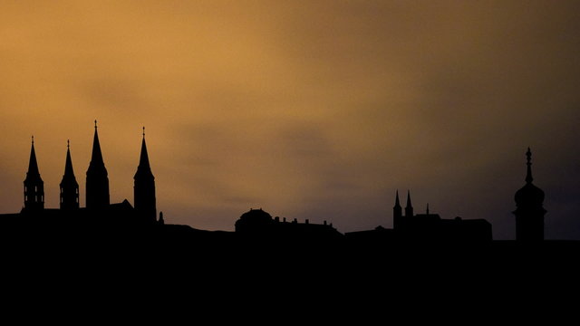 Germany Bamberg night clouds