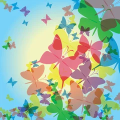 Photo sur Plexiglas Papillon Fond coloré avec papillon, EPS10