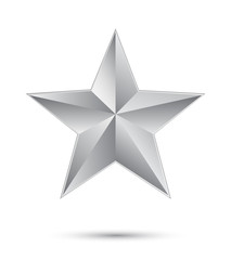 3D silver star