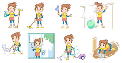 The mom who does housework - set