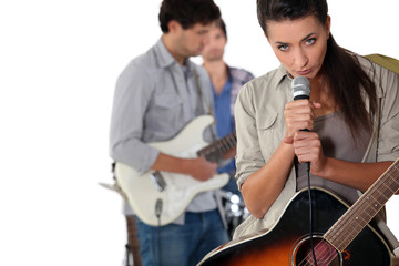 Fototapeta premium country female singer