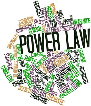 Word cloud for Power law
