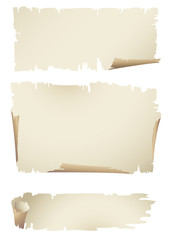 Fototapeta premium old paper banner , vector set