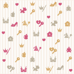 Princess seamless pattern