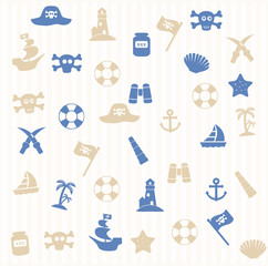Pirate seamless pattern