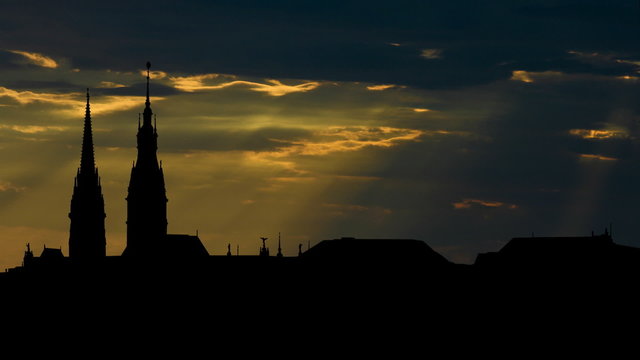 Germany Hamburg sunbeams