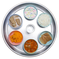 food in trays