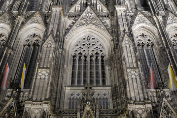 Fototapeta premium Detail vom Kölner Dom bei Nacht