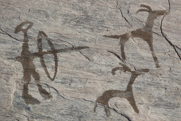 Old ancient petroglyph