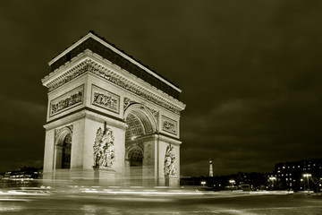 Fototapeta na wymiar Arc de Triomphe, Charles de Gaulle kwadratowych, Paryż, Francja