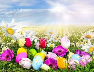 Frohe Ostern: wunderschöner Frühlingstag