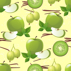 green fruits seamless
