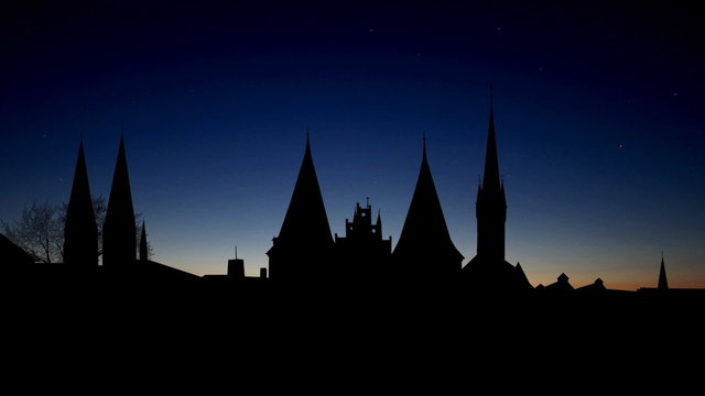 Germany Holsten gate sunrise