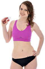 Junge Frau beim Krafttraining