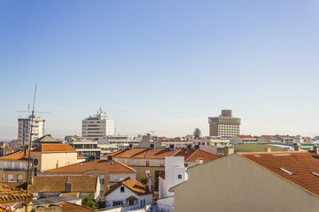 Fototapeta na wymiar Aerial cityscape w Aveiro, Portugalia