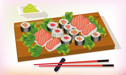 sushi , fish .