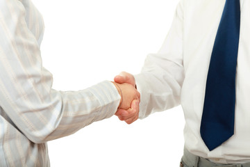 Handshake , isolated on white background