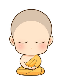 recommend clip art: Buddhist Monk cartoon