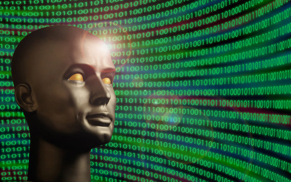 Mannequin head monitoring binary code
