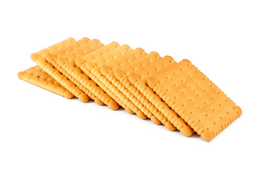 Crackers isolated on white background