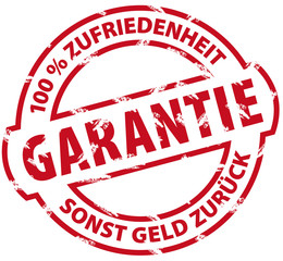 Garantie – 100 % Zufriedenheit sonst Geld zurück