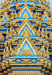 Fototapeta na wymiar Thai mural on temple's wall
